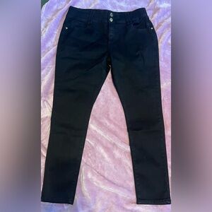 CITY CHIC DENIM HIGH-RISE “ASHA” SKINNY JEANS BLACK SIZE 18 SHORT